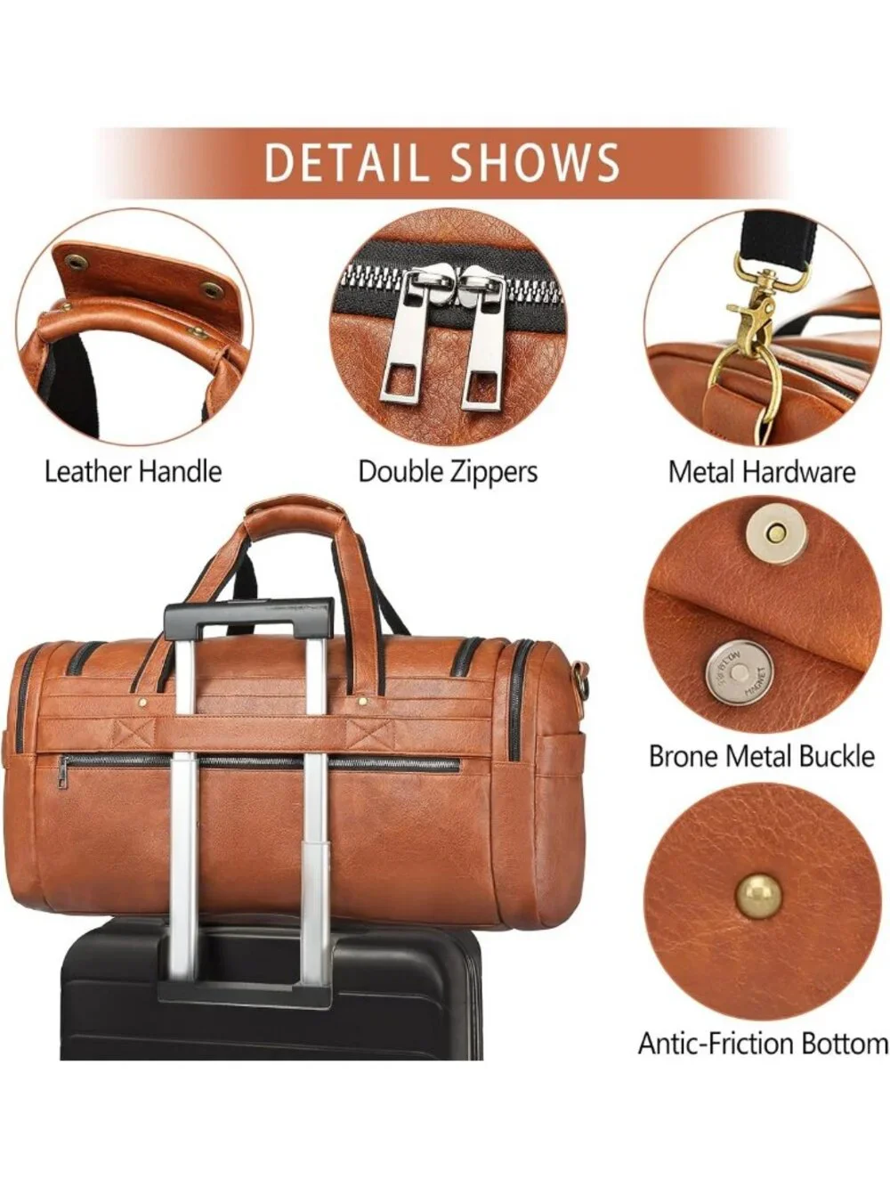 Large Waterproof Travel Duffel Bag with Shoe Compartment - Perfect for Gym